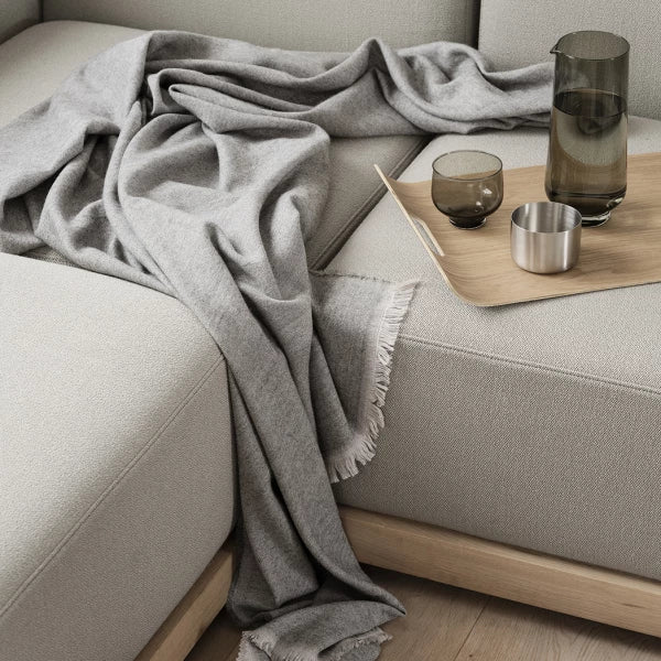 Pledd melange – steel grey